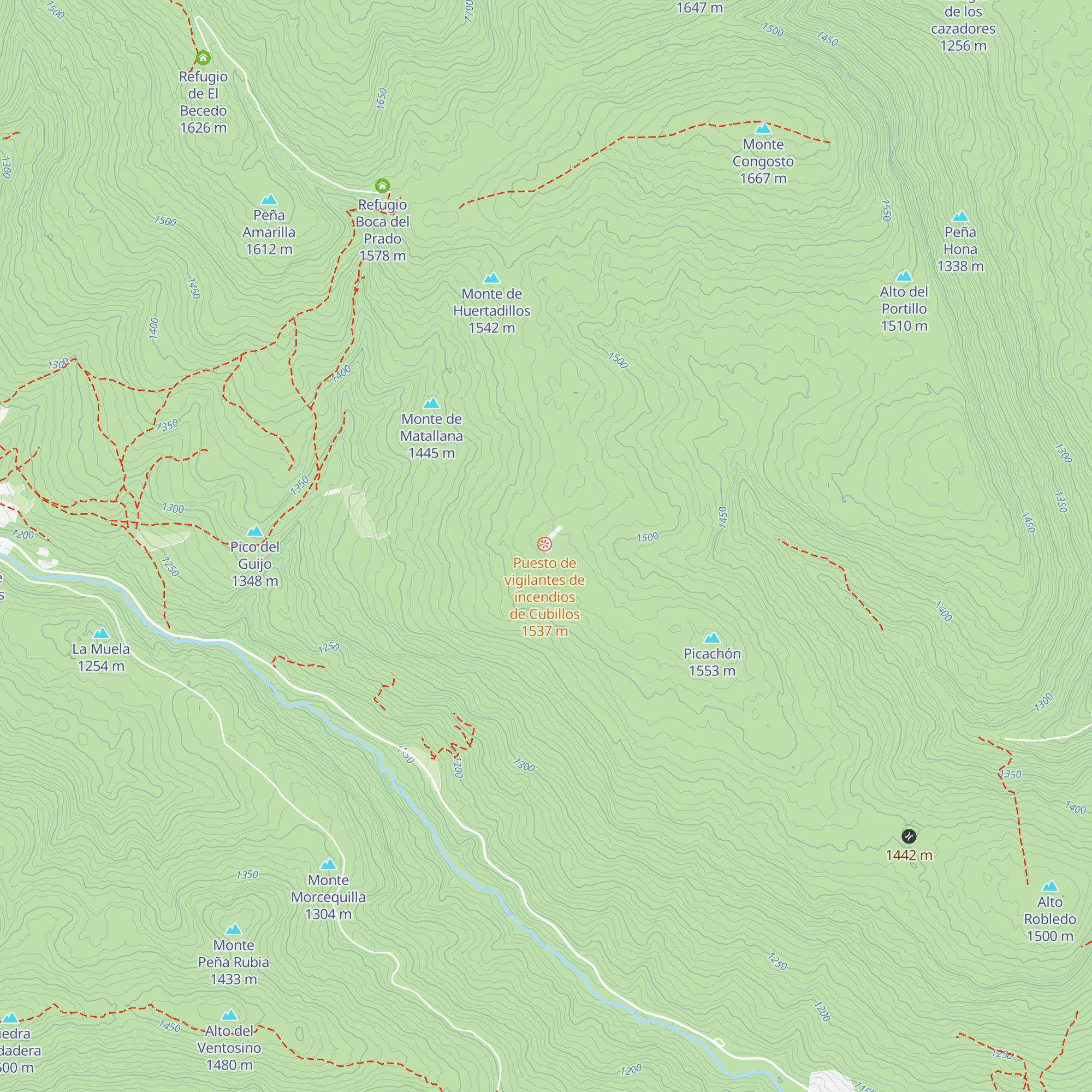Refugio Cubillos map