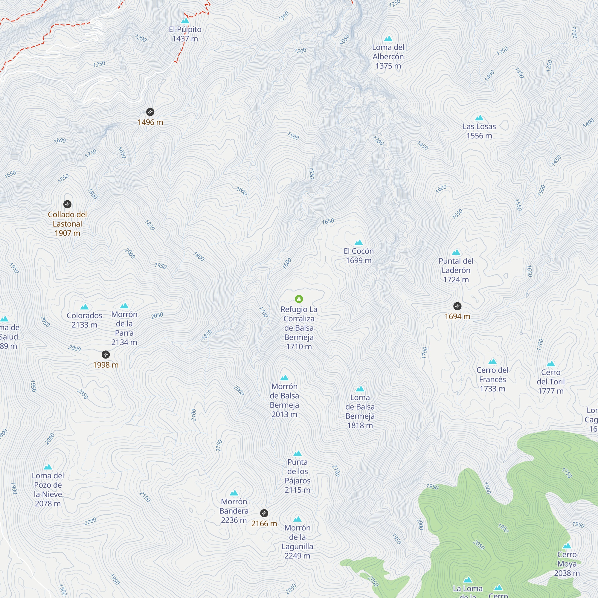 Refugio La Corraliza de Balsa Bermeja map