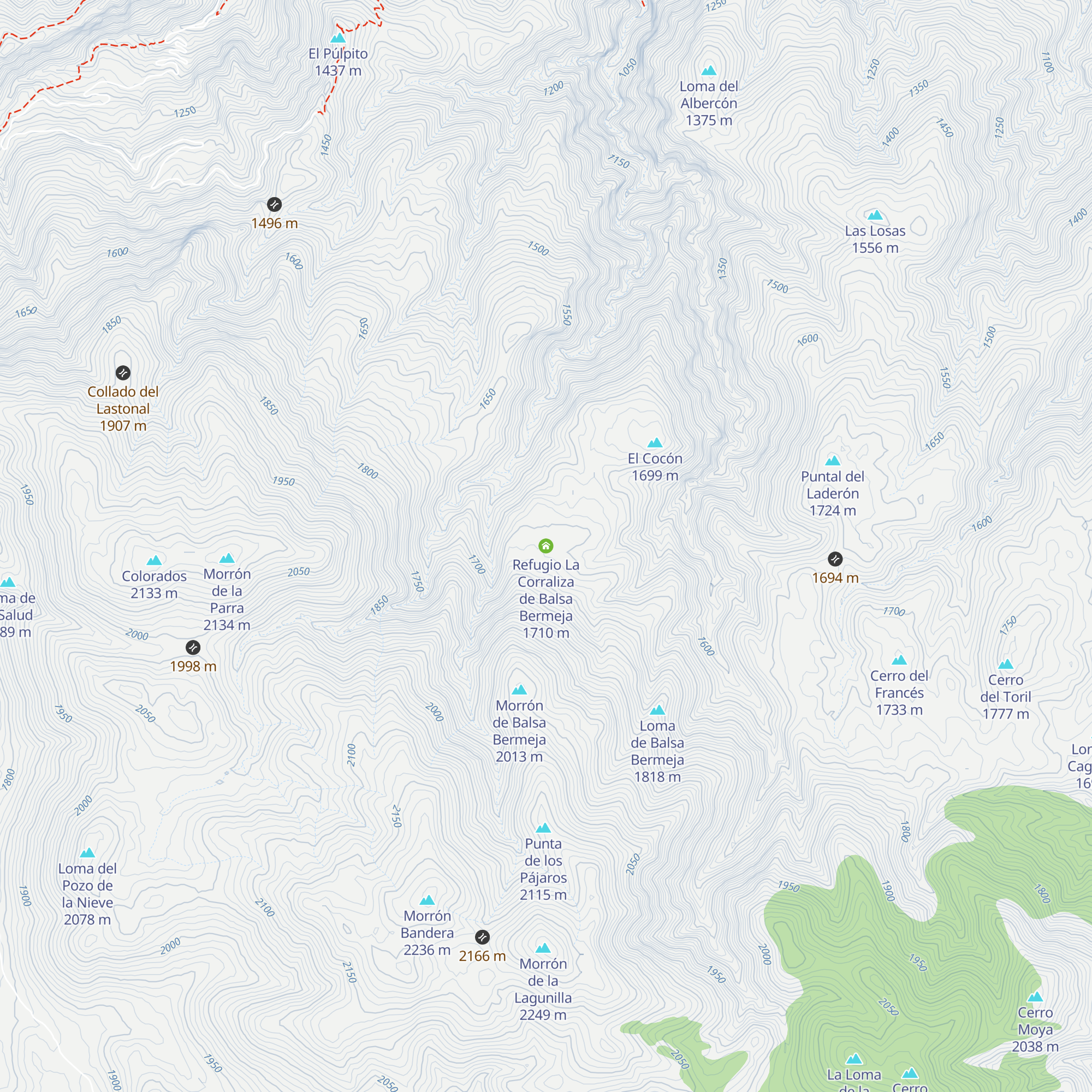 Refugio La Corraliza de Balsa Bermeja map