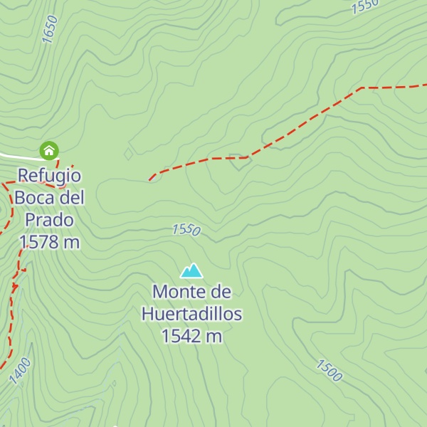 Map of Refugio Fuente del Pico