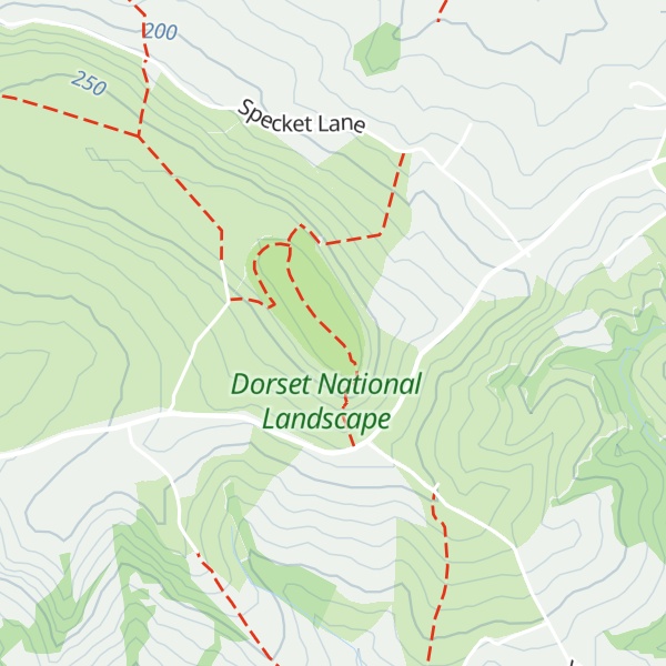 Map of Pilsdon Pen