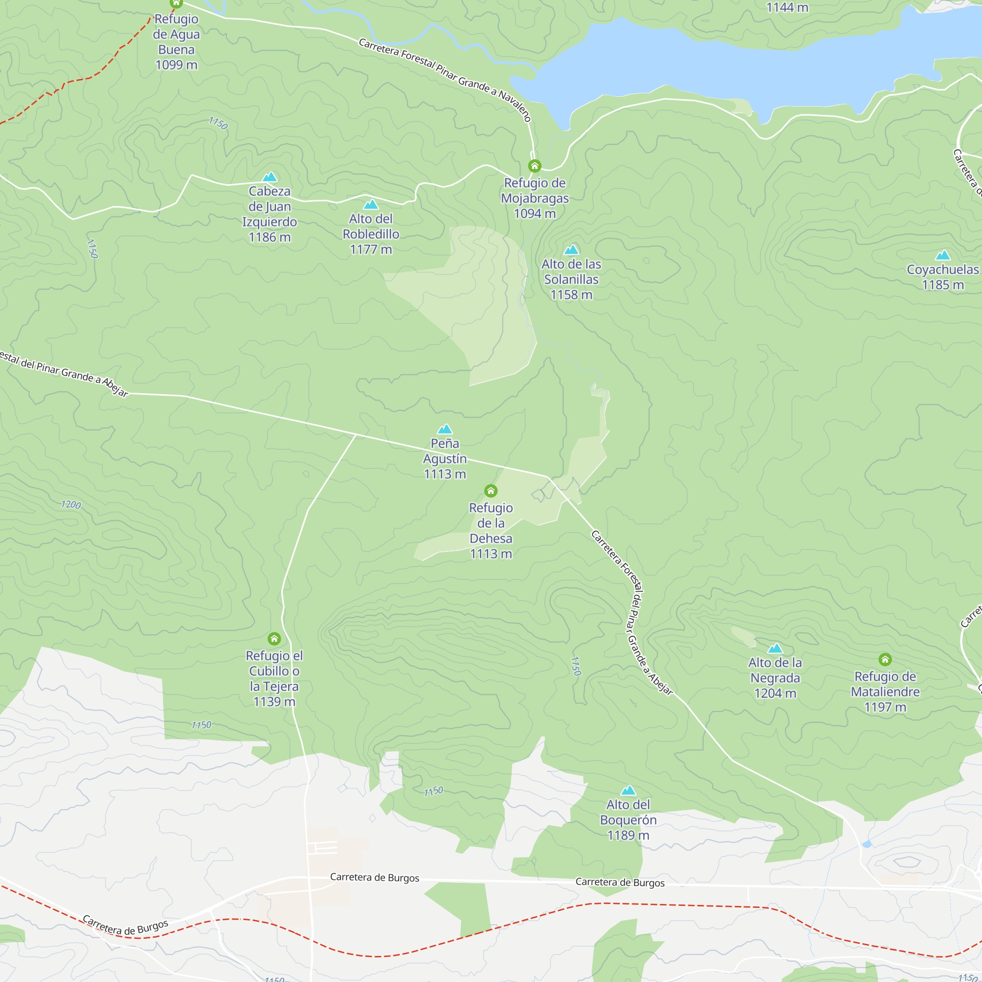 Refugio de la Dehesa map