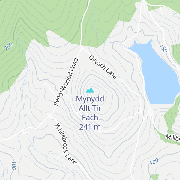 Map of Mynydd Allt Tir Fach