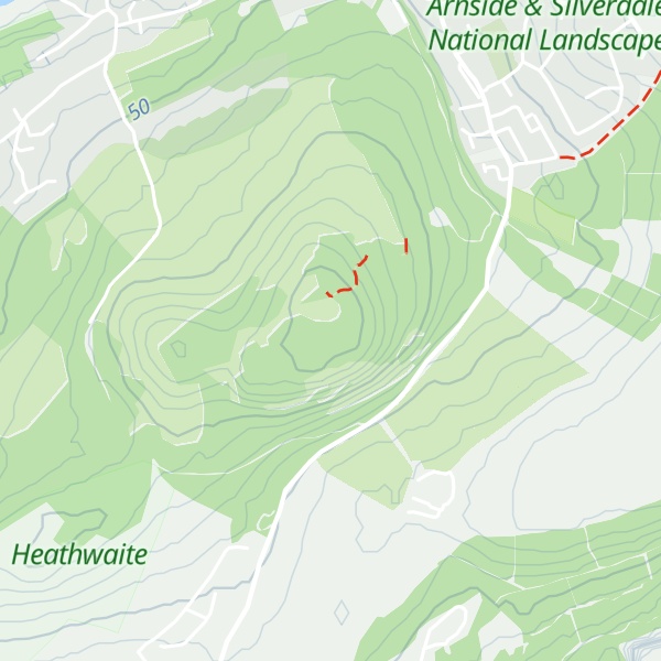 Map of Arnside Knott