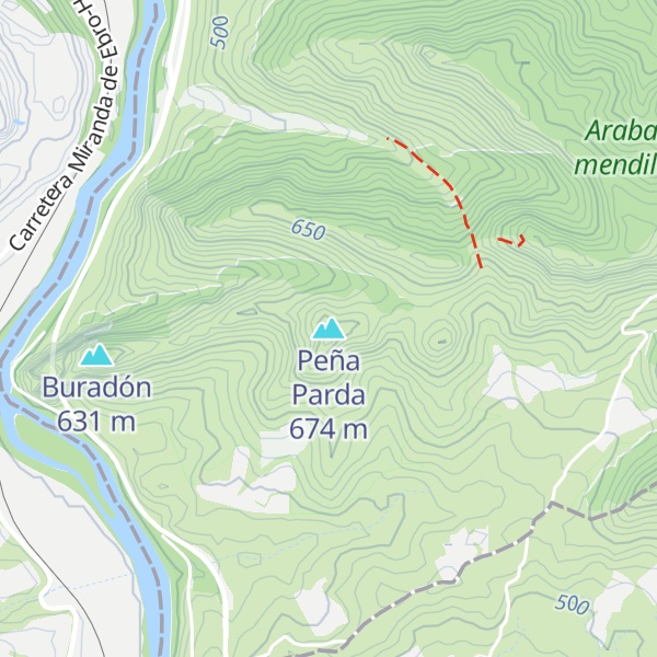 Map of Peña Parda