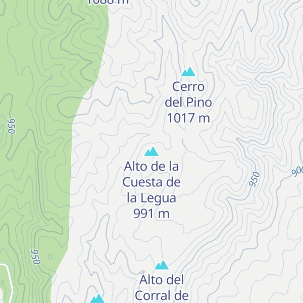 Map of Alto de la Cuesta de la Legua