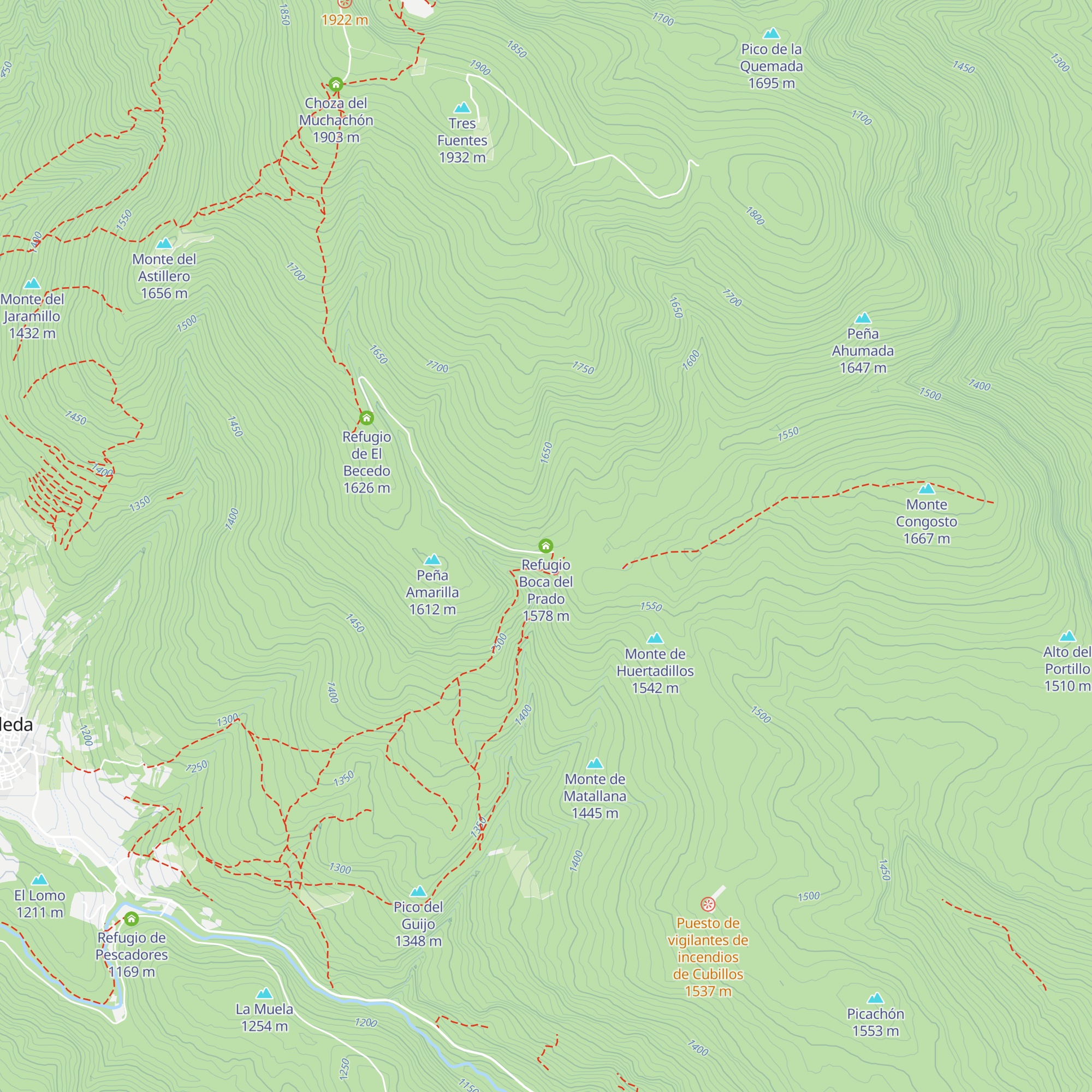 Refugio Boca del Prado map