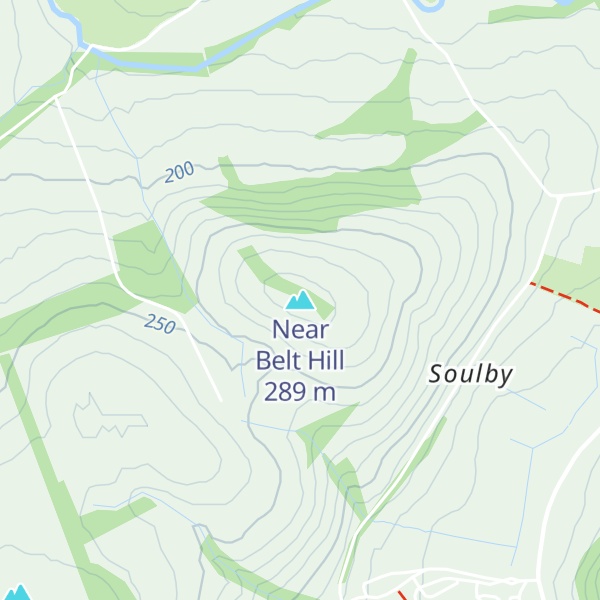 Map of Near Belt Hill