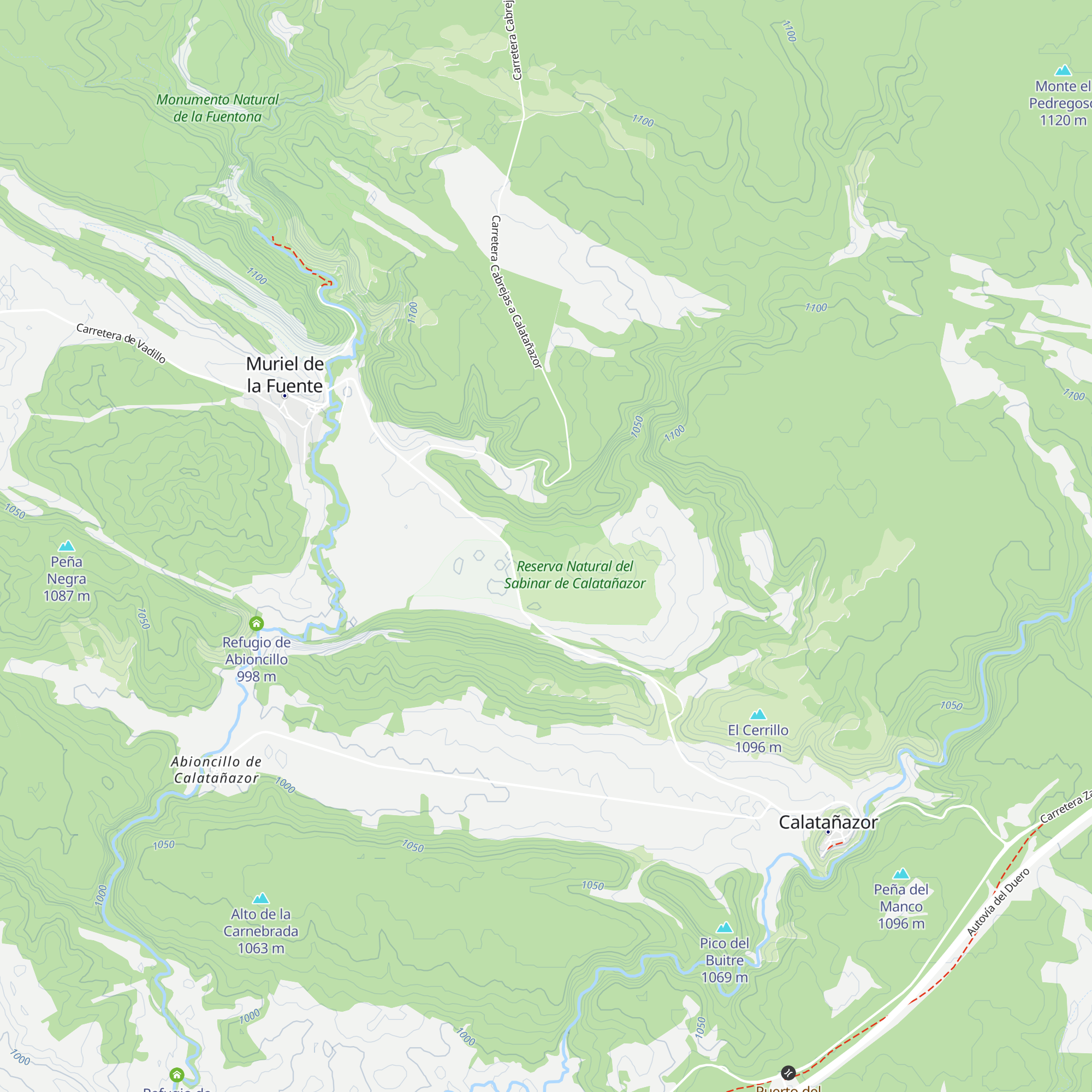 Refugio del Sabinar de Calatañazor map
