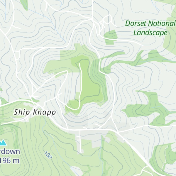 Map of Hardown Hill
