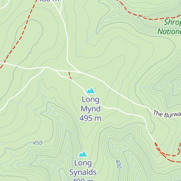 Map of Long Mynd
