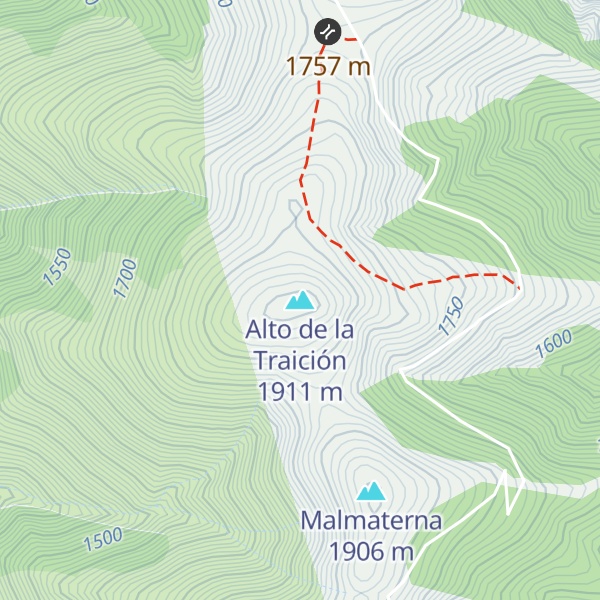 Map of Alto de la Traición
