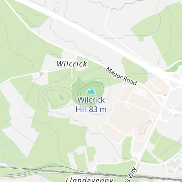 Map of Wilcrick Hill
