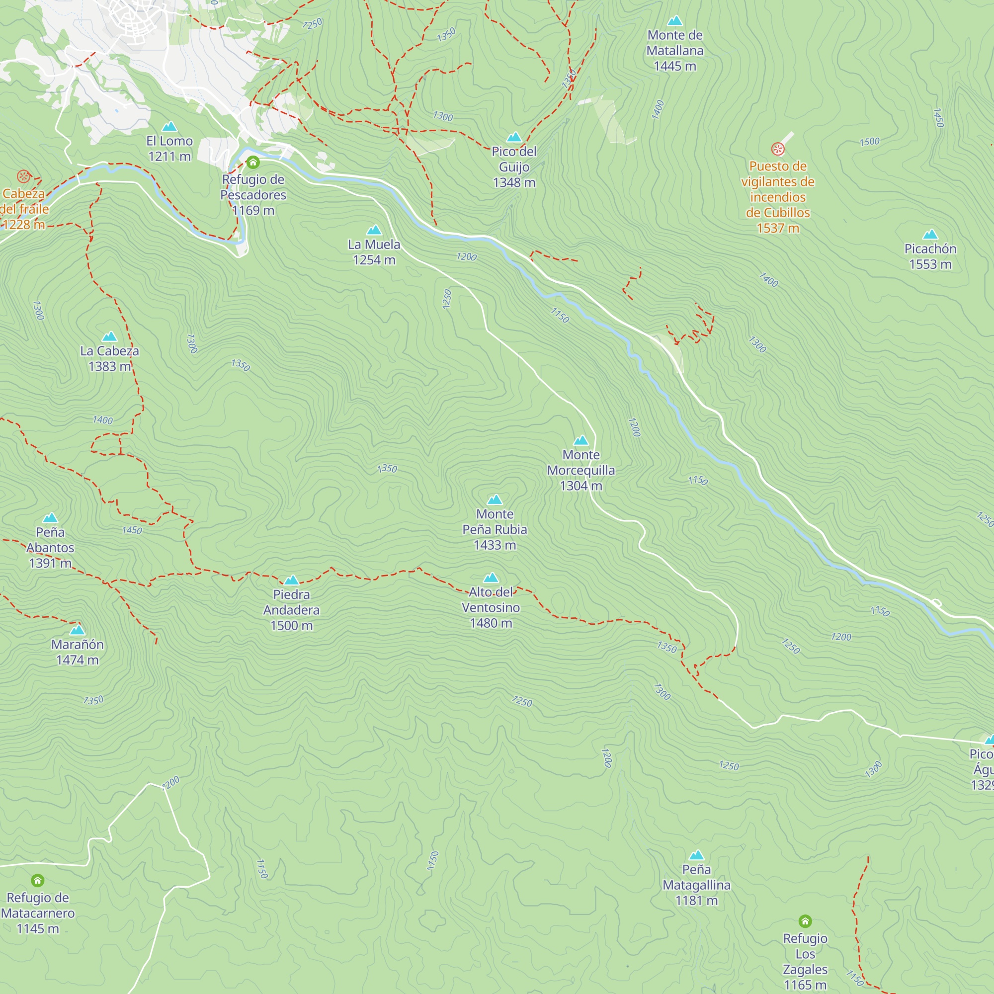 Refugio de La Machorra map