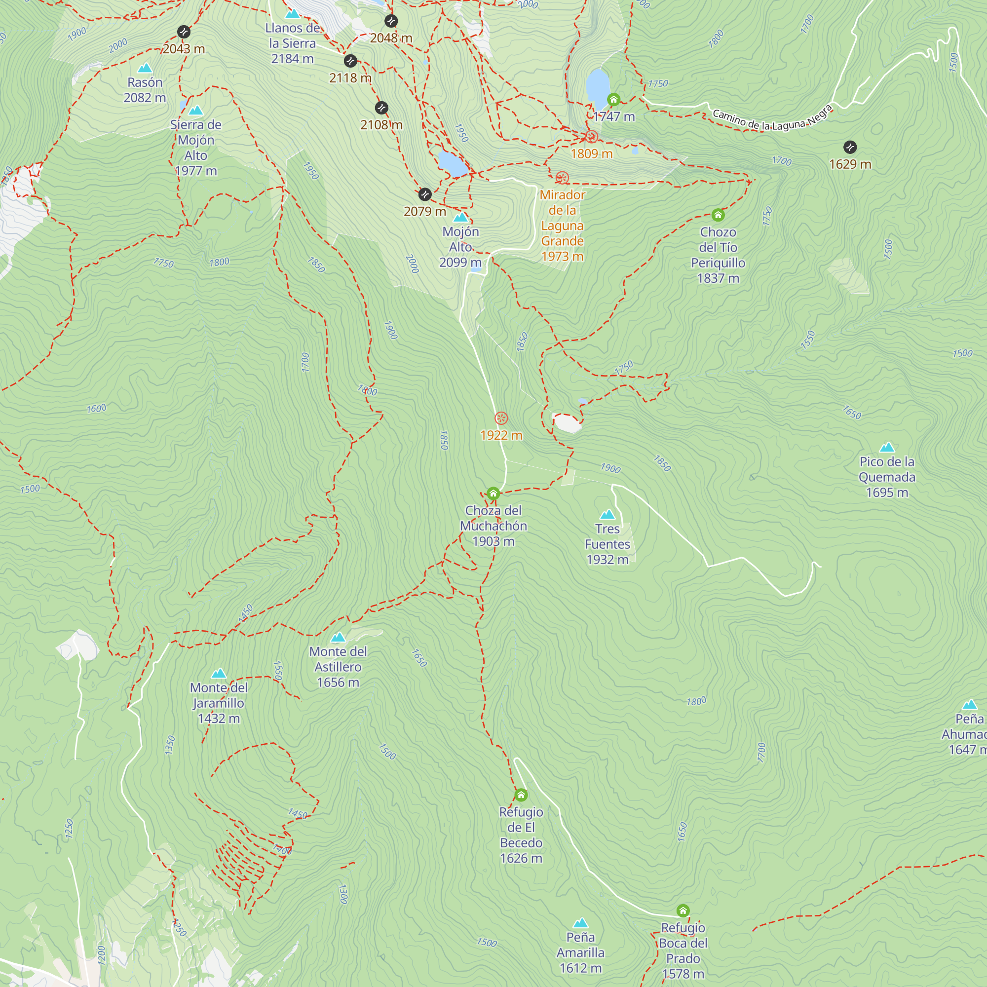 Choza del Muchachón map