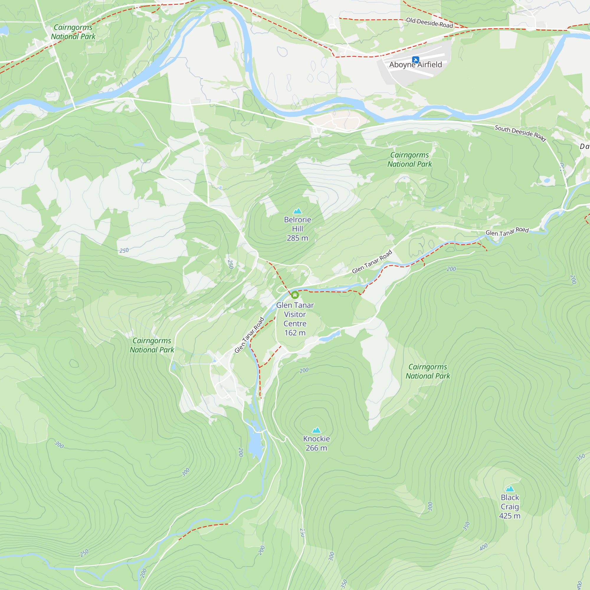 Glen Tanar Visitor Centre map