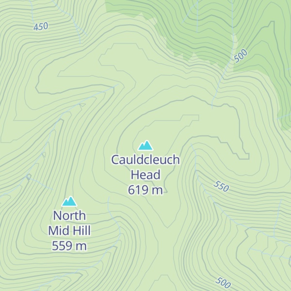 Map of Cauldcleuch Head