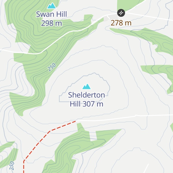 Map of Shelderton Hill