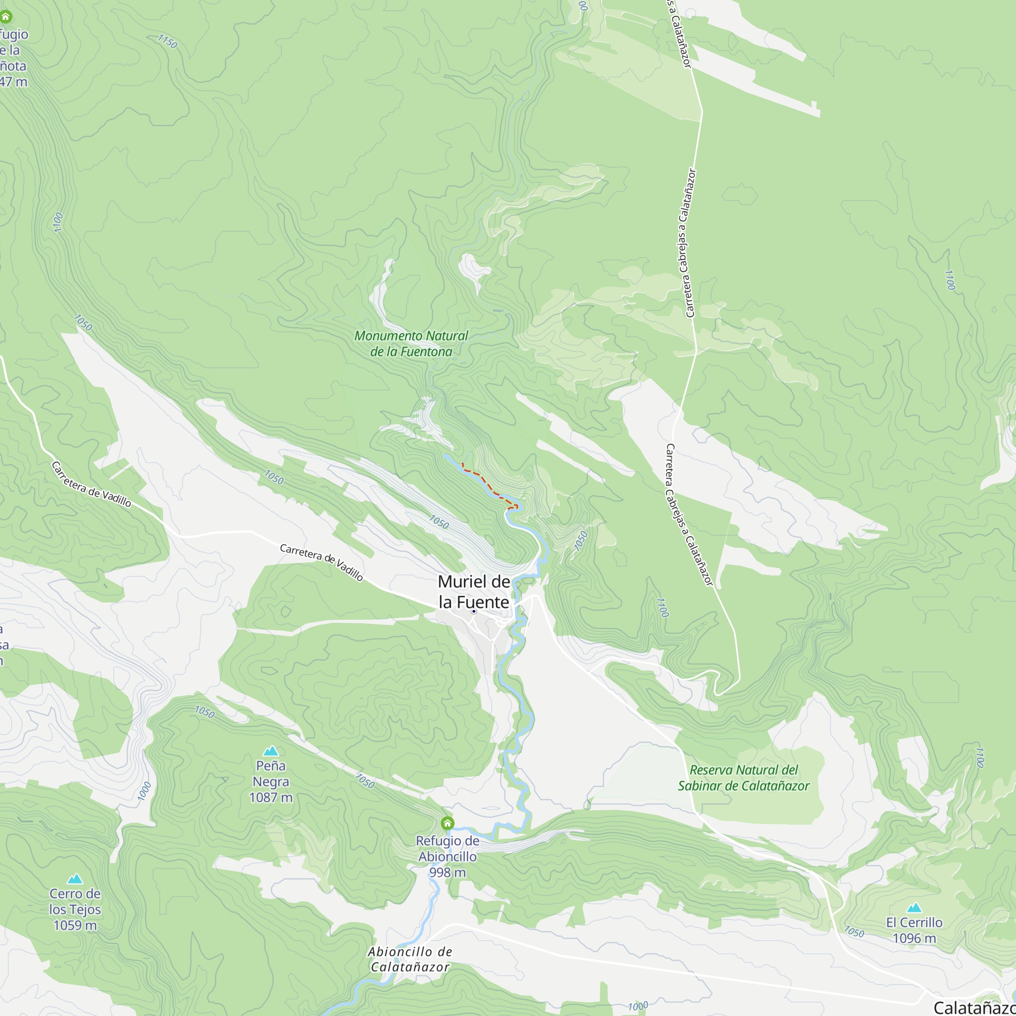 Refugio forestal de la Fuentona map