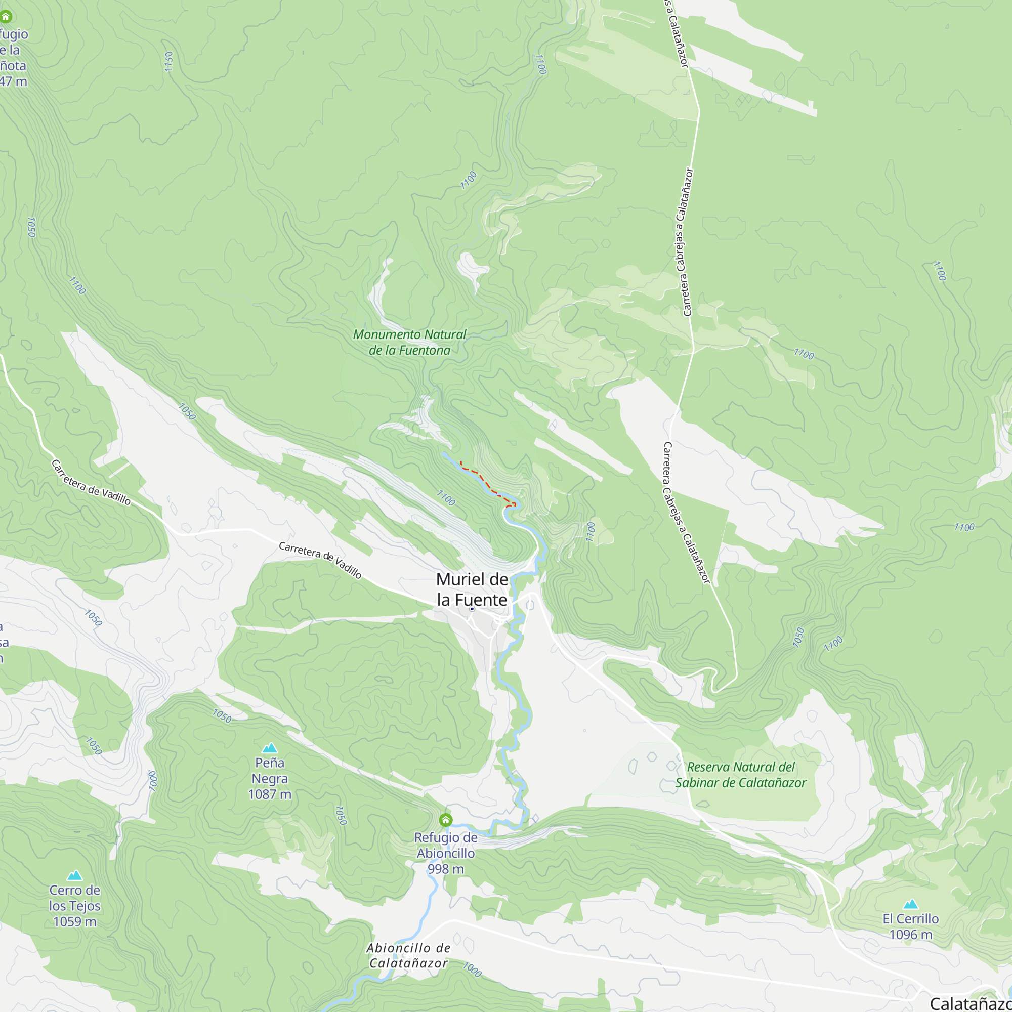 Refugio forestal de la Fuentona map