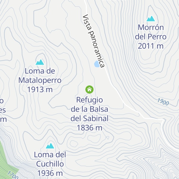 Map of Refugio de la Balsa del Sabinal