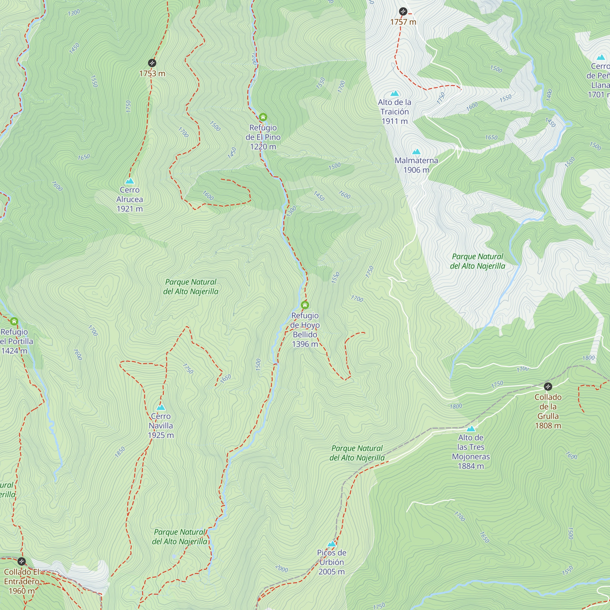 Refugio de Hoyo Bellido map