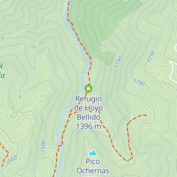Map of Refugio de Hoyo Bellido