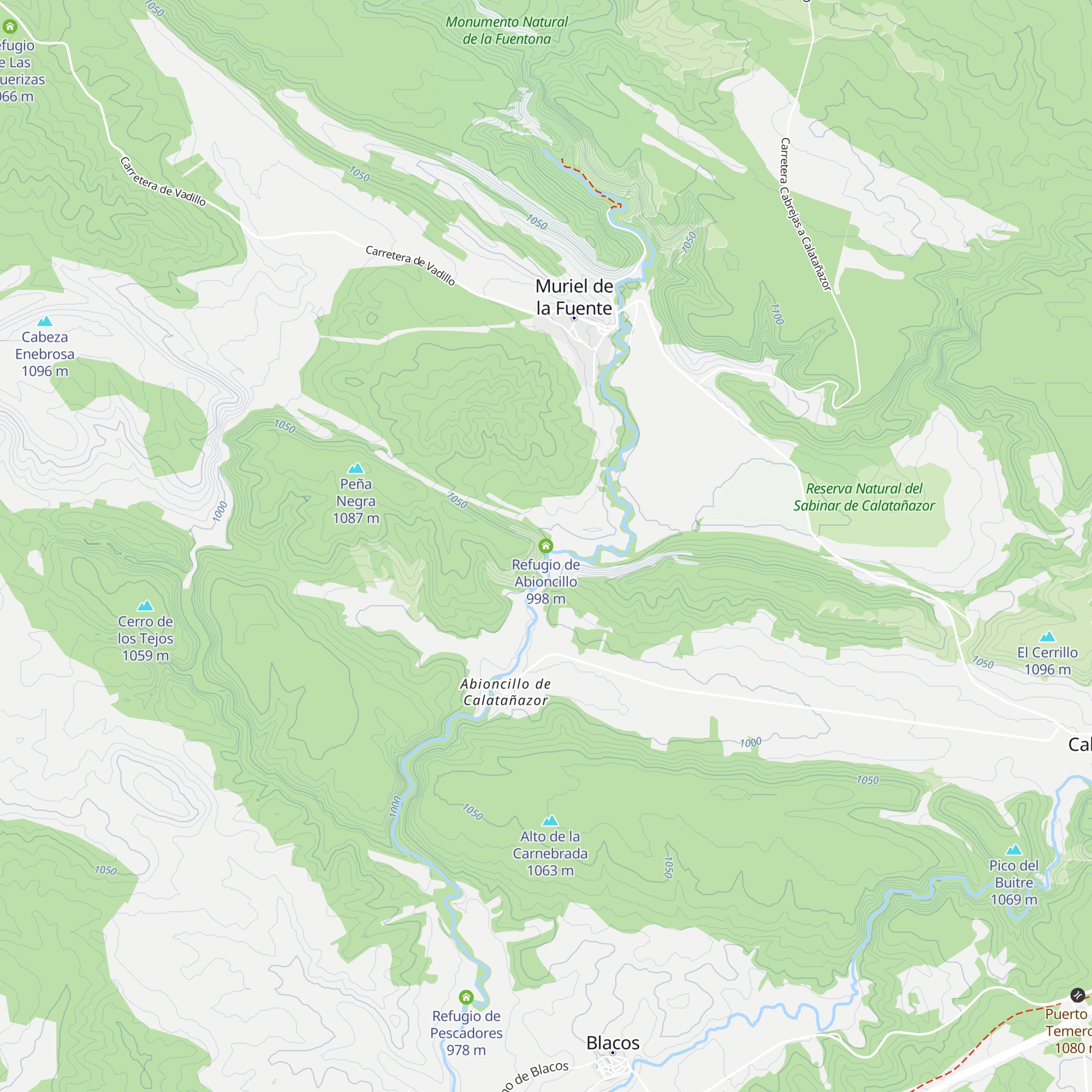 Refugio de Abioncillo map