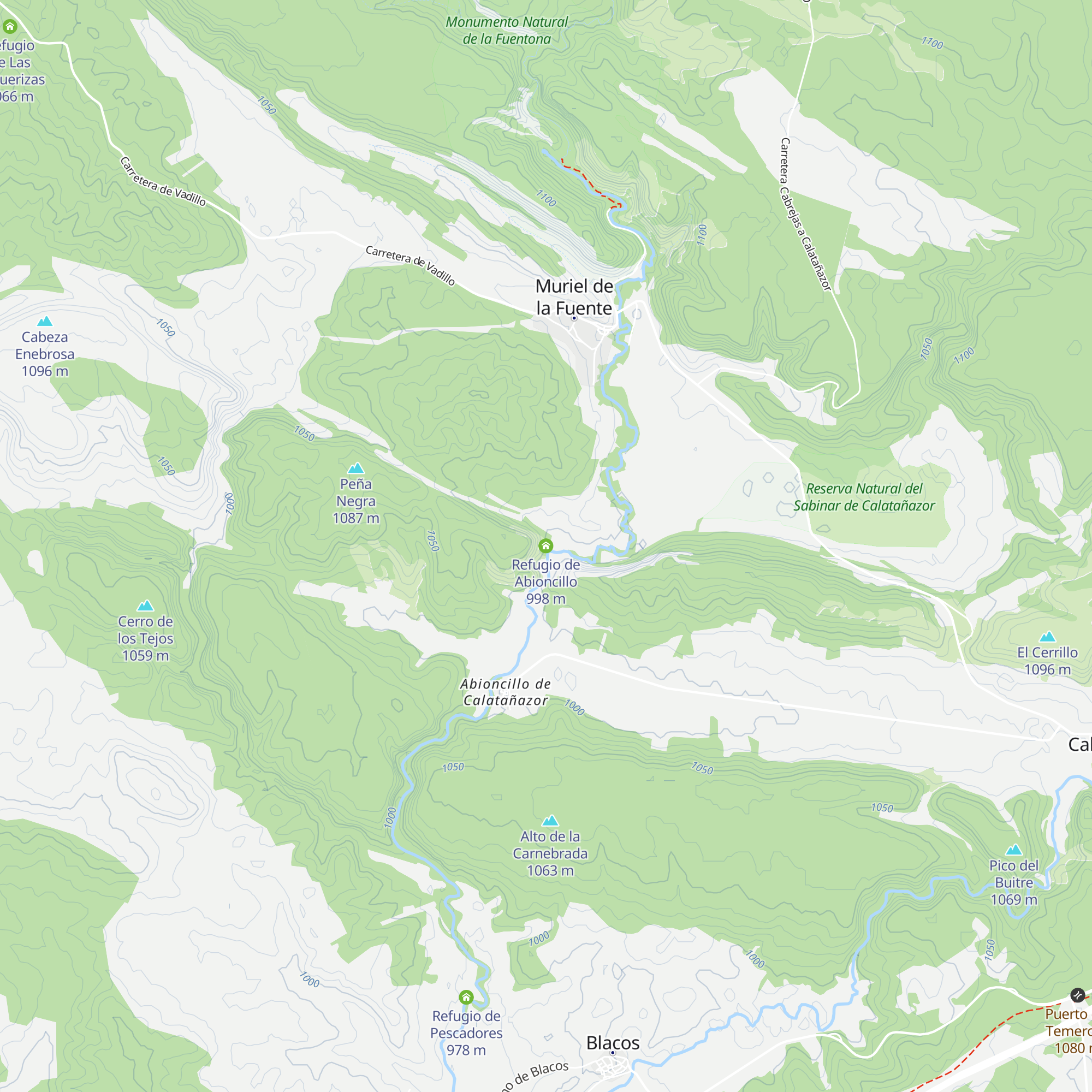 Refugio de Abioncillo map