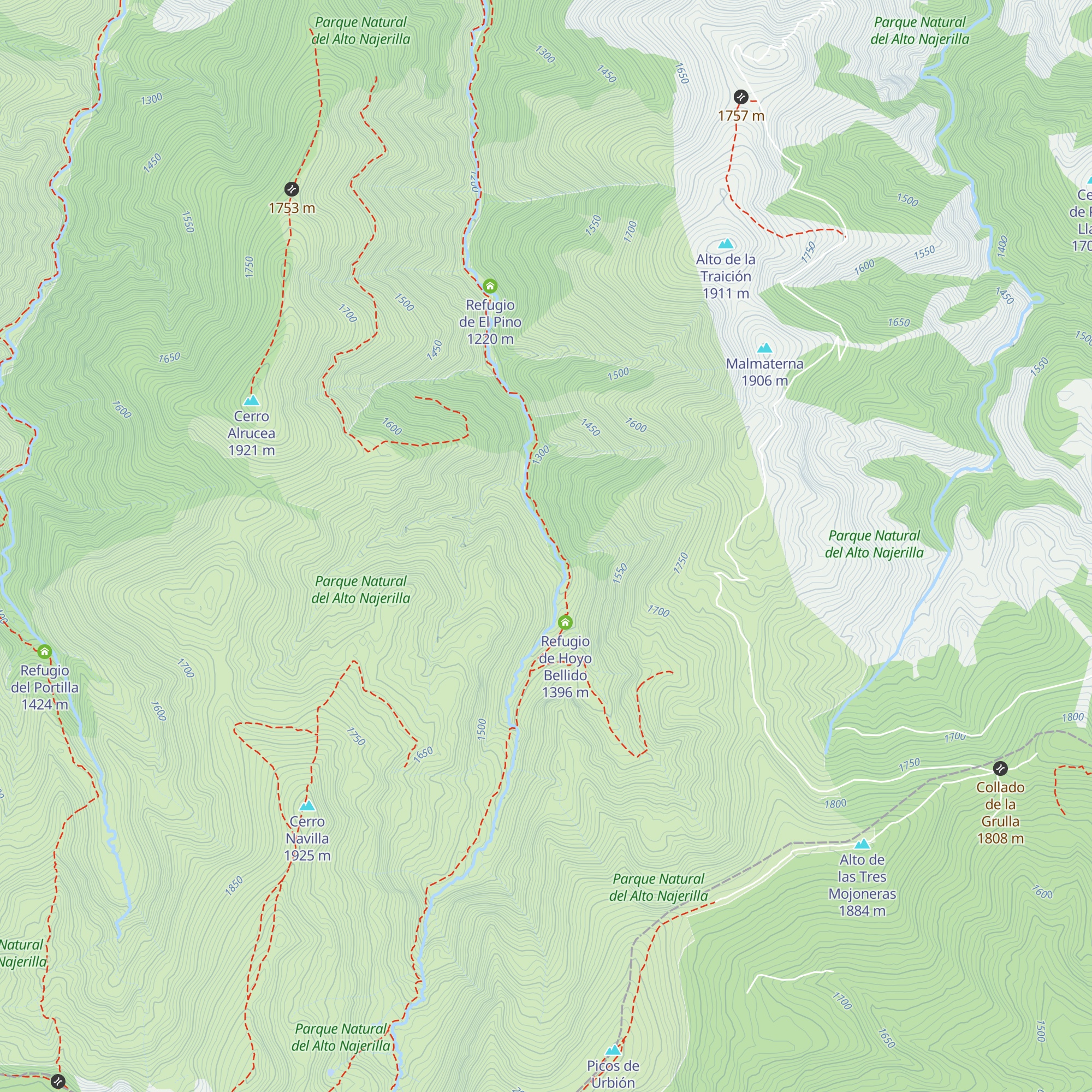 Refugio de Rosabaila map