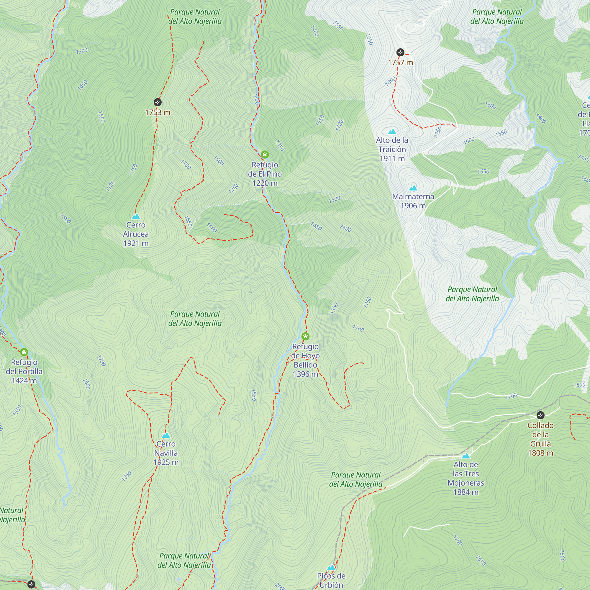 Refugio de Rosabaila map