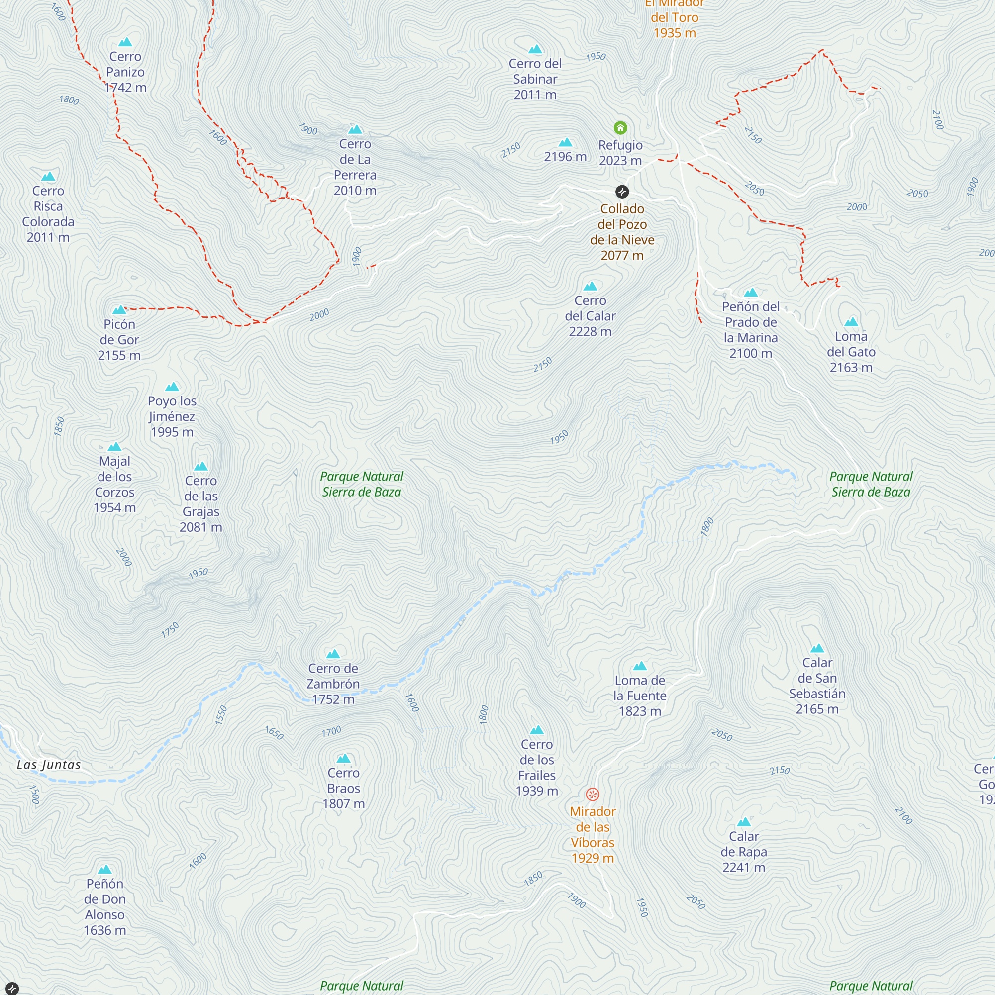 Refugio El Cascajal map