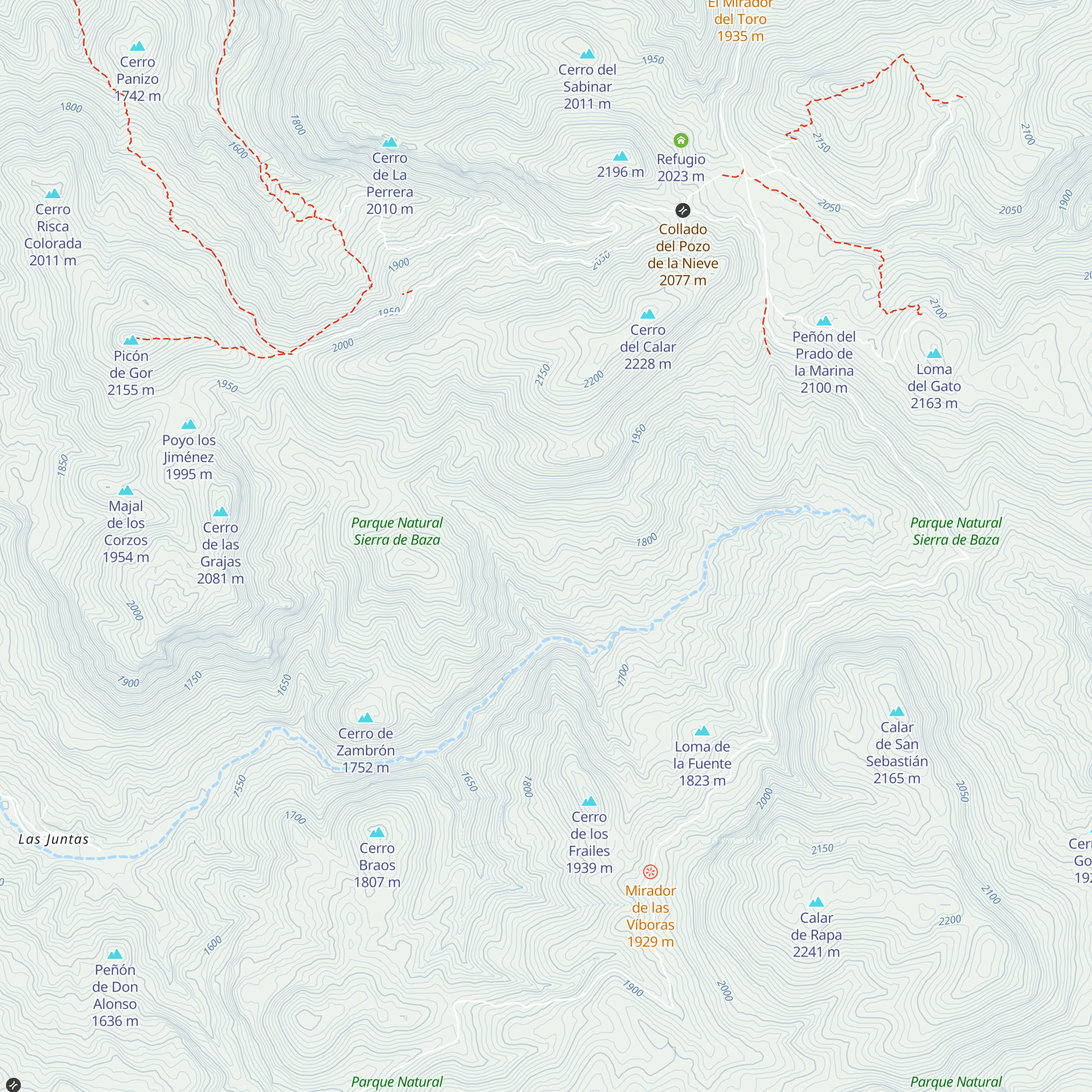 Refugio El Cascajal map