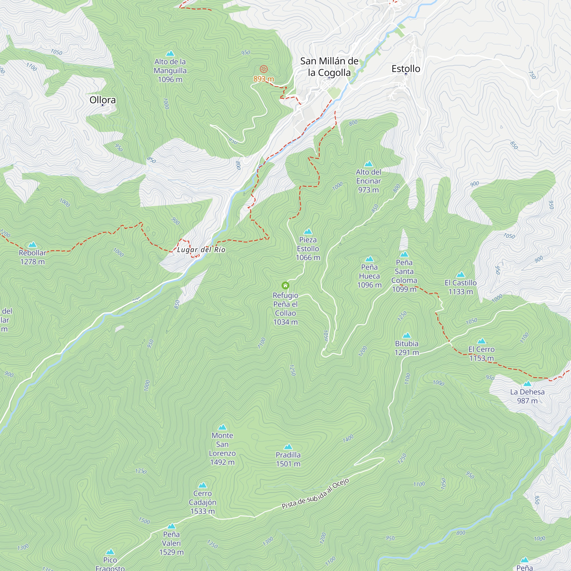 Refugio Peña el Collao map