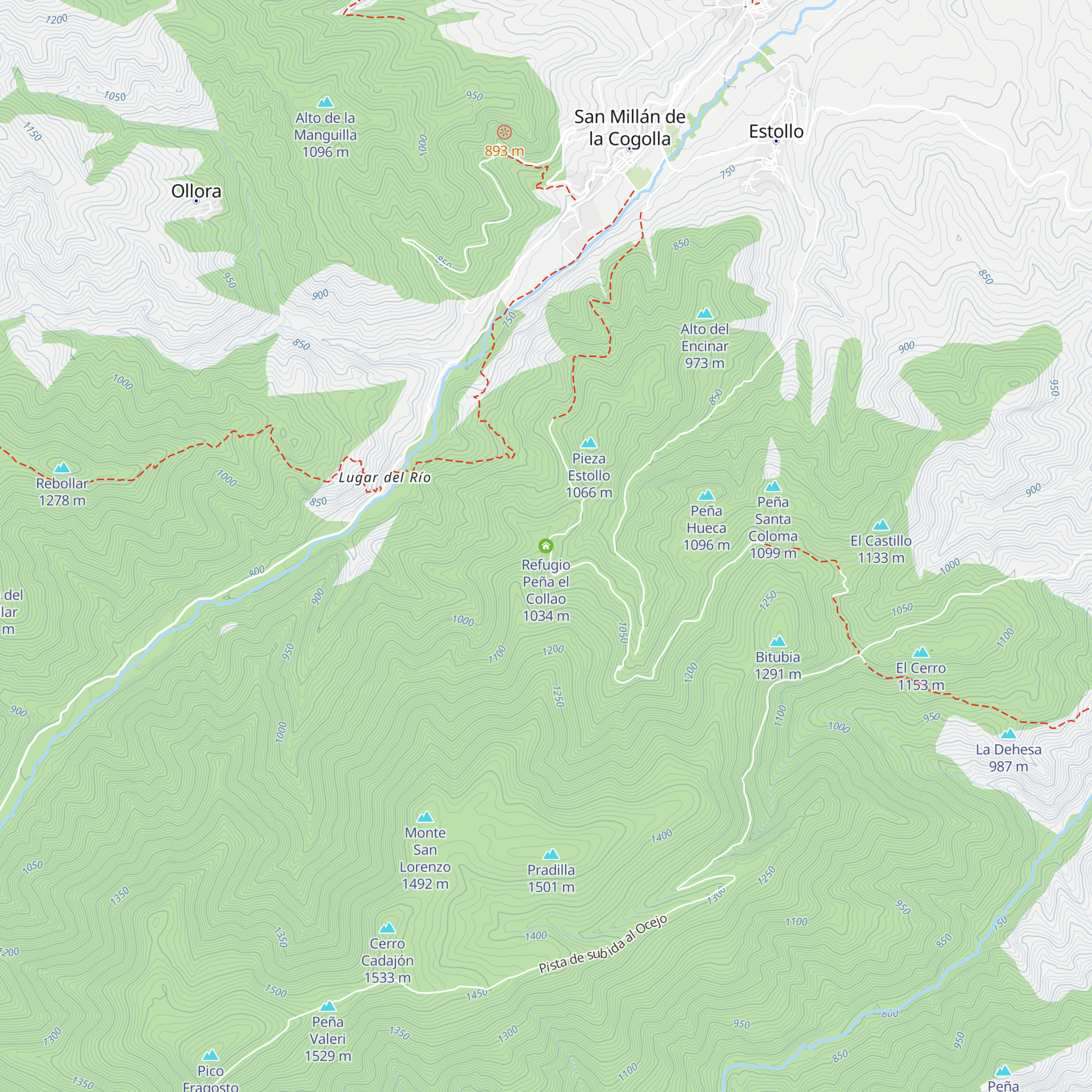 Refugio Peña el Collao map