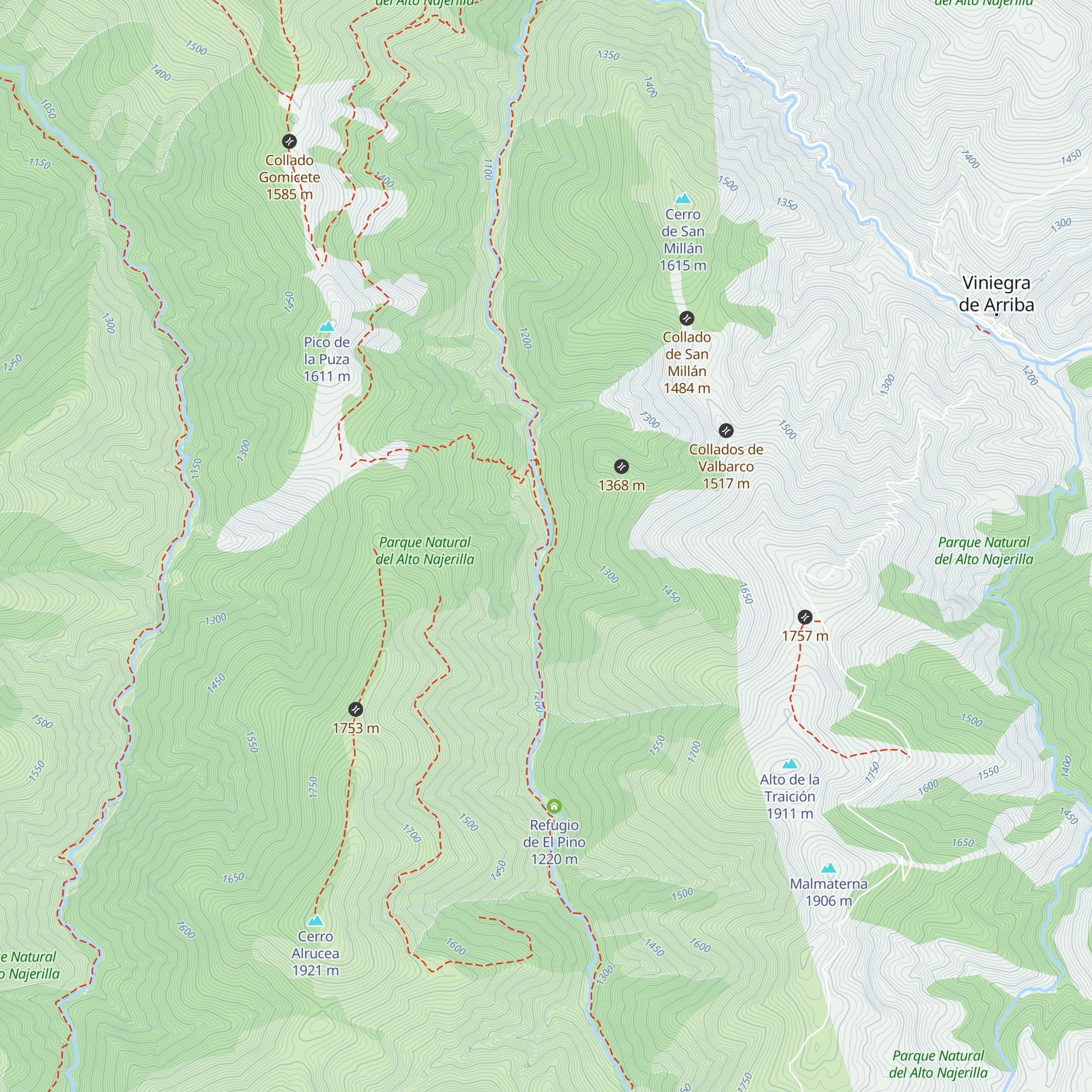 Refugio de Tacudia map