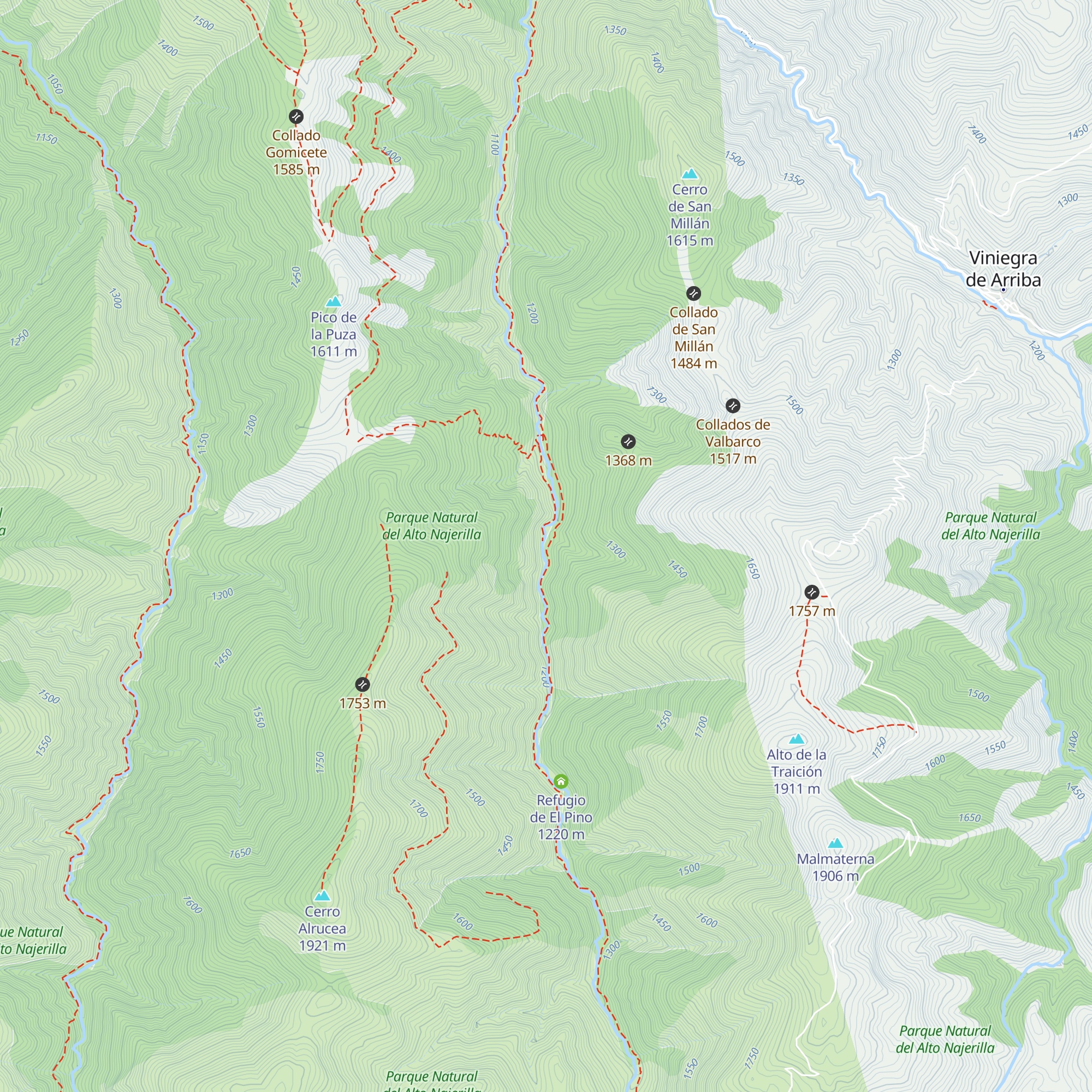 Refugio de Tacudía map