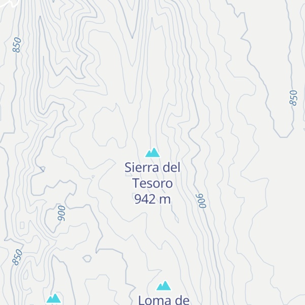 Map of Sierra del Tesoro