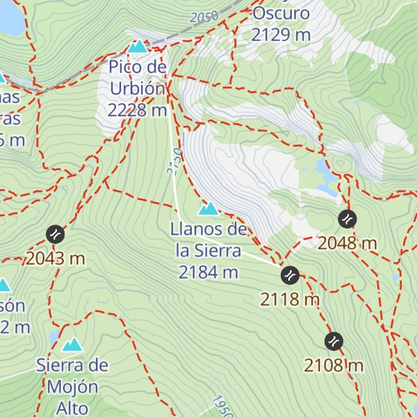 Map of Llanos de la Sierra