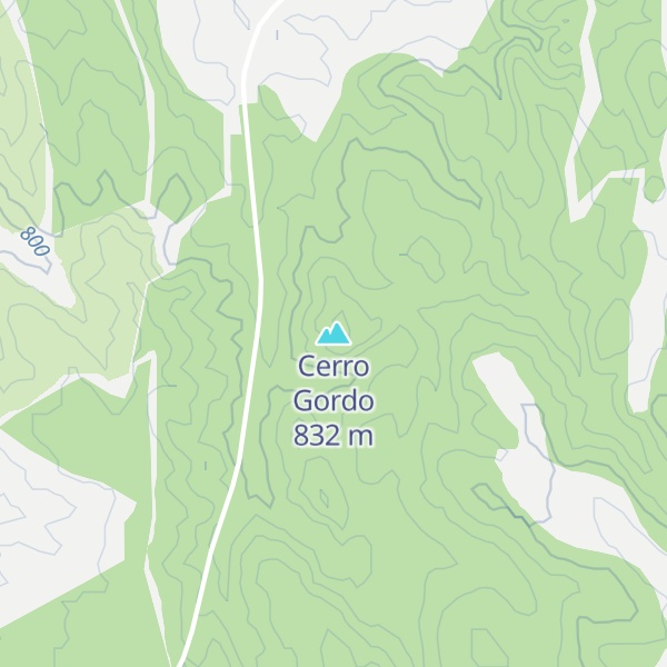 Map of Cerro Gordo