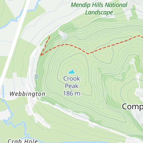 Map of Crook Peak