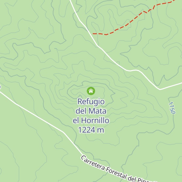 Map of Refugio del Mata el Hornillo