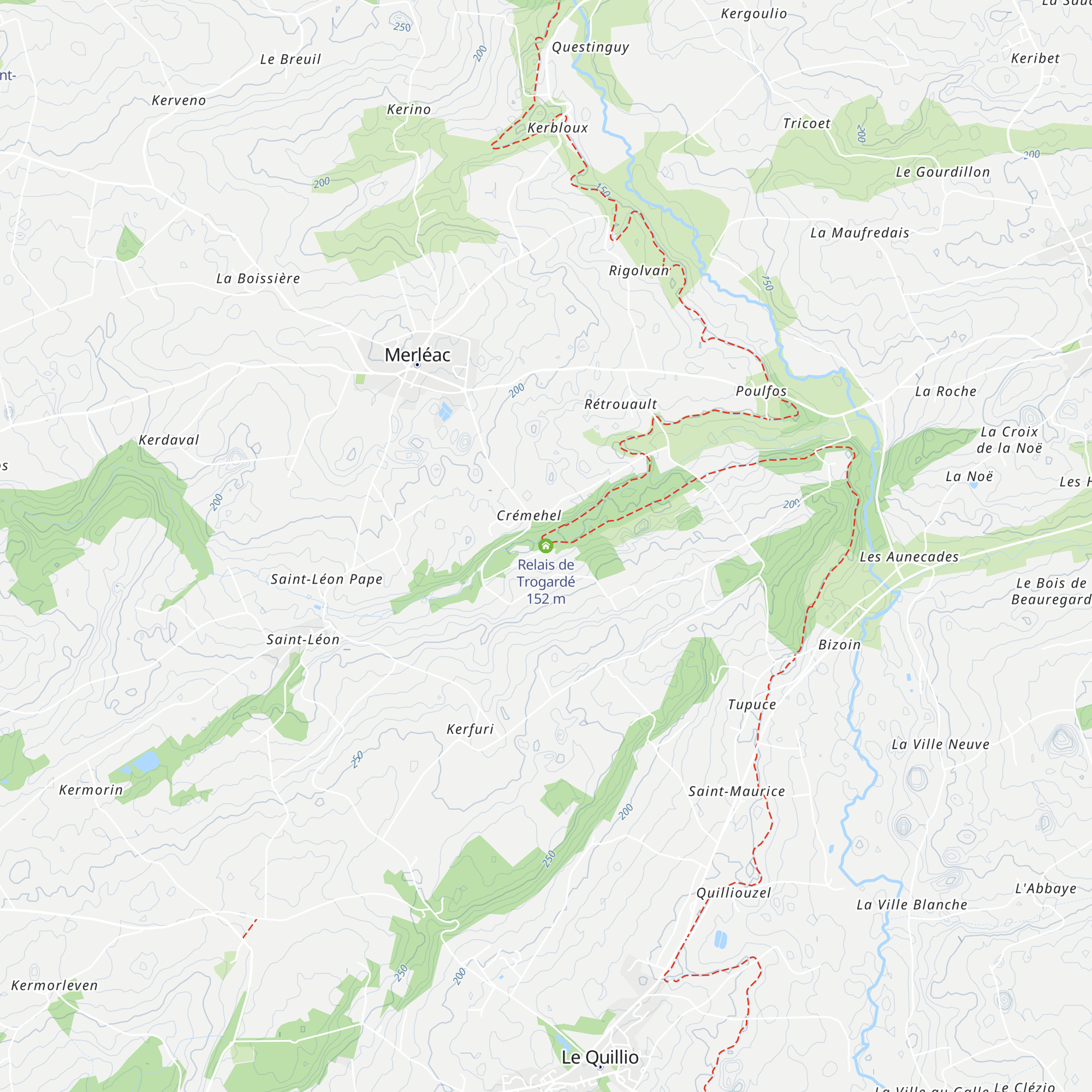 Relais de Trogardé map