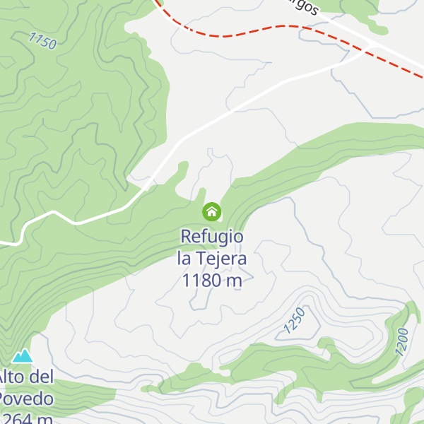 Map of Refugio la Tejera