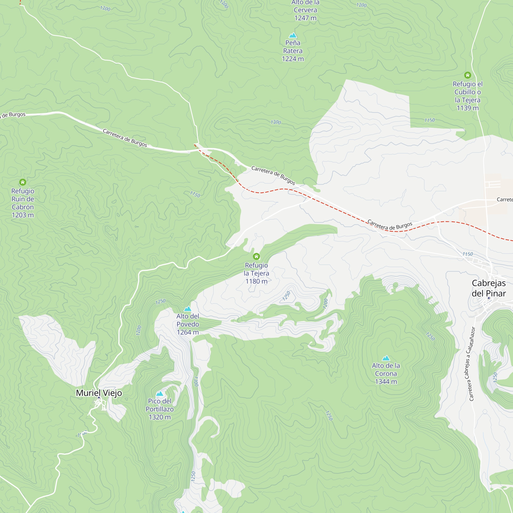 Refugio la Tejera map
