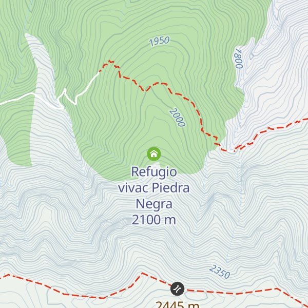 Map of Refugio vivac Piedra Negra