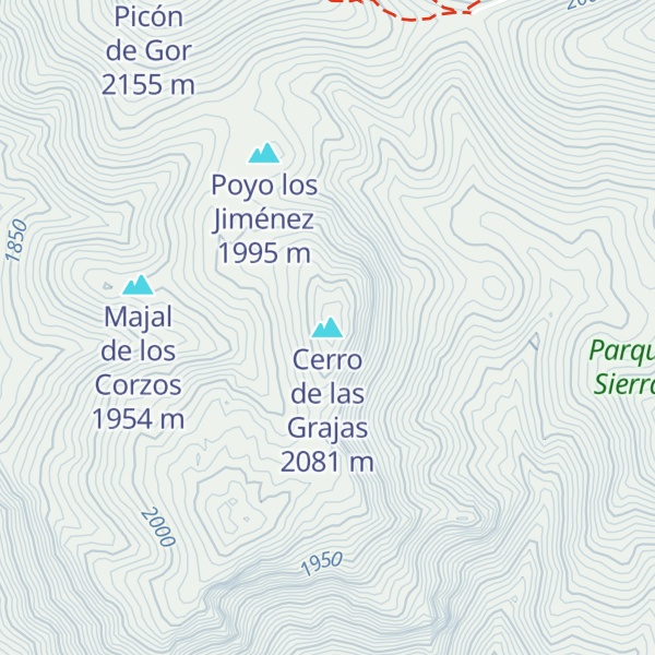 Map of Cerro de las Grajas
