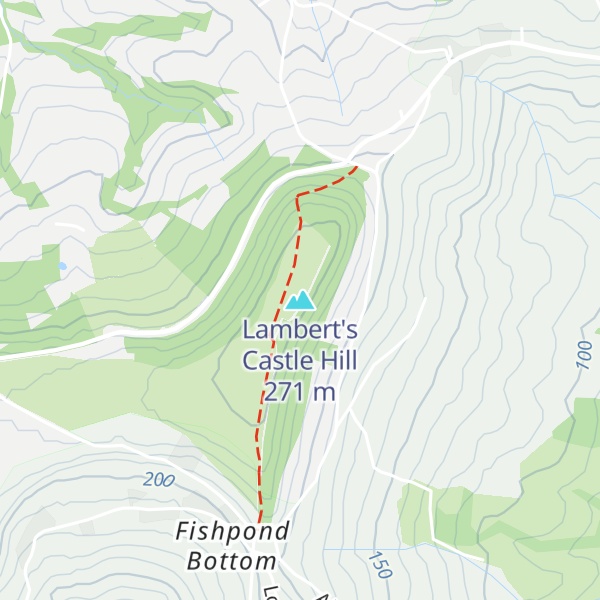 Map of Lambert's Castle Hill