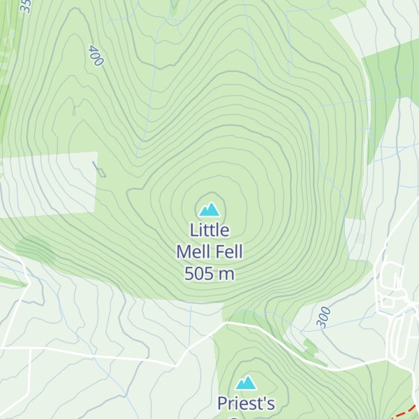 Map of Little Mell Fell