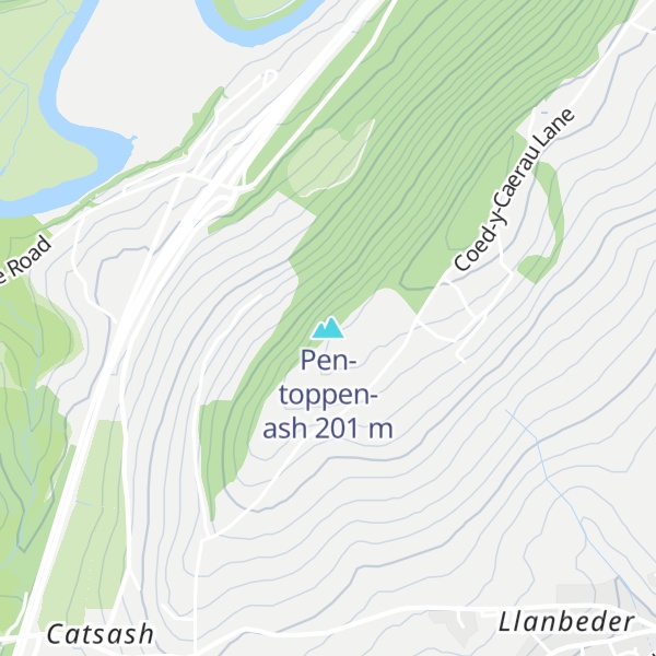 Map of Pen-toppen-ash